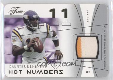 2004 Flair - Hot Numbers - Gold Die-Cut Patch #HN-DC - Daunte Culpepper /25