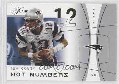 2004 Flair - Hot Numbers - Gold Missing Serial Number #10 HN - Tom Brady