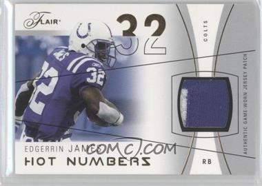 2004 Flair - Hot Numbers - Gold Patch #HN-EJ - Edgerrin James /32
