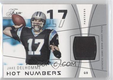 2004 Flair - Hot Numbers - Silver Patch #HN-JD - Jake Delhomme /75