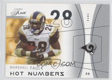 2004 Flair - Hot Numbers #19 HN - Marshall Faulk /500
