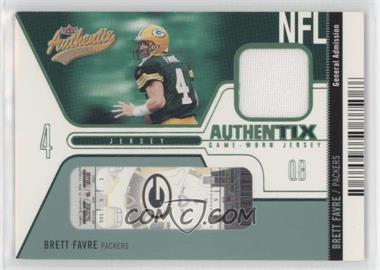 2004 Fleer Authentix - Authentix Jersey - General admission Green #JA-BF - Brett Favre /345