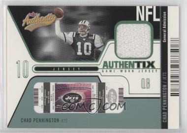 2004 Fleer Authentix - Authentix Jersey - General admission Green #JA-CP2 - Chad Pennington /315 [Noted]