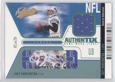 2004 Fleer Authentix - Authentix Jersey - General admission Green #JA-JH - Joey Harrington /225