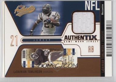 2004 Fleer Authentix - Authentix Jersey - Mezzanine Bronze #JA-LT - LaDainian Tomlinson /75