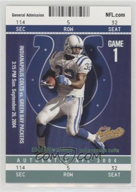 2004 Fleer Authentix - [Base] - General Admissions Green #40 - Edgerrin James /100