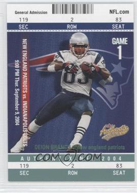 2004 Fleer Authentix - [Base] - General Admissions Green #65 - Deion Branch /100