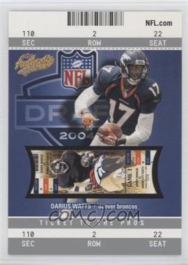 2004 Fleer Authentix - [Base] #128 - Darius Watts /750 [Noted]