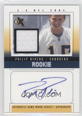 2004 Fleer E-X - [Base] - Gold #42 - Rookie Jersey Autographs - Philip Rivers /27