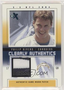 2004 Fleer E-X - Clearly Authentics - Emerald Patch #CA-PR - Philip Rivers /6