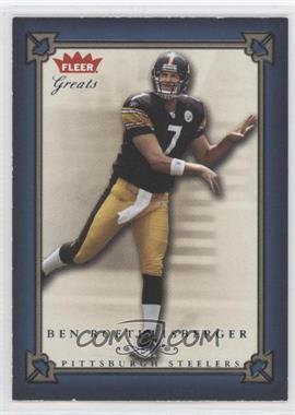 2004 Fleer Greats - [Base] #73 - Ben Roethlisberger /999