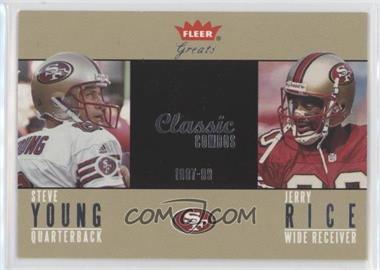 2004 Fleer Greats - Classic Combos #7 CC - Steve Young, Jerry Rice /1995
