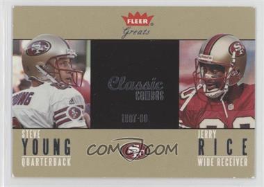 2004 Fleer Greats - Classic Combos #7 CC - Steve Young, Jerry Rice /1995 [EX to NM]