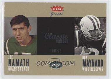 2004 Fleer Greats - Classic Combos #8 CC - Joe Namath, Don Maynard /1965