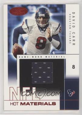 2004 Fleer Hot Prospects - Hot Materials - Red Hot #HM/DC - David Carr /50