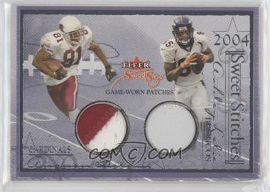 2004 Fleer Sweet Sigs - Sweet Stitches Dual - Patches #BLSM - Anquan Boldin, Ashley Lelie, Donte Stallworth, Santana Moss /33