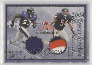 2004 Fleer Sweet Sigs - Sweet Stitches Dual - Patches #LUTP - Ray Lewis, Brian Urlacher, Julius Peppers, Zack Thomas /31