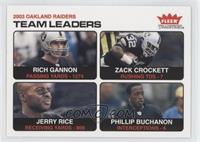 Team Leaders - Rich Gannon, Zack Crockett, Jerry Rice, Phillip Buchanon