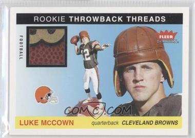 2004 Fleer Tradition - Rookie Throwback Threads - Football #TT-LM - Luke McCown