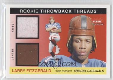 2004 Fleer Tradition - Rookie Throwback Threads - Jersey & Helmet Missing Serial Number #TT-LF - Larry Fitzgerald