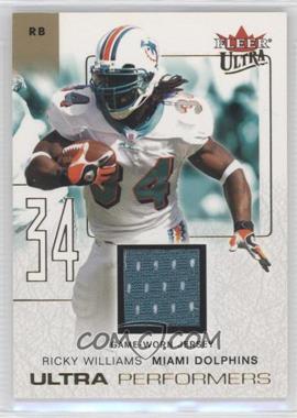 2004 Fleer Ultra - Ultra Performers Game-Used - Gold #UP/RW - Ricky Williams /88