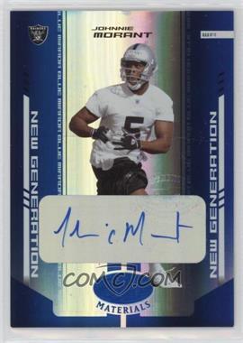 2004 Leaf Certified Materials - [Base] - Mirror Blue Signatures #181 - New Generation - Johnnie Morant /50 [EX to NM]