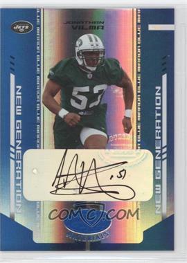 2004 Leaf Certified Materials - [Base] - Mirror Blue Signatures #183 - New Generation - Jonathan Vilma /75