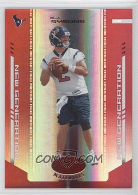 2004 Leaf Certified Materials - [Base] - Mirror Red #155 - New Generation - B.J. Symons /100