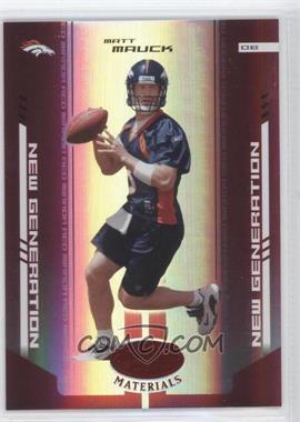 2004 Leaf Certified Materials - [Base] - Mirror Red #187 - New Generation - Matt Mauck /100