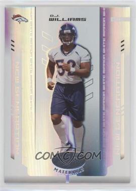 2004 Leaf Certified Materials - [Base] - Mirror White #166 - New Generation - D.J. Williams /150