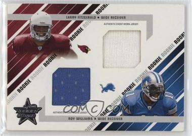 2004 Leaf Rookies & Stars - [Base] #285 - Dual Rookie Jersey - Larry Fitzgerald, Roy Williams /500
