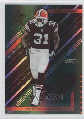 2004 Leaf Rookies & Stars Longevity - [Base] - Emerald #24 - William Green /99