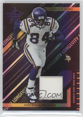 2004 Leaf Rookies & Stars Longevity - [Base] - Materials Black #53 - Randy Moss /25