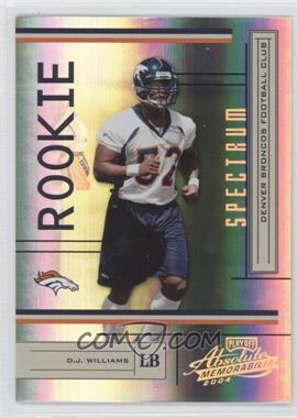 2004 Playoff Absolute Memorabilia - [Base] - Spectrum #194 - D.J. Williams /100