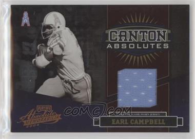 2004 Playoff Absolute Memorabilia - Canton Absolutes Materials - Bronze #CA-9 - Earl Campbell /100