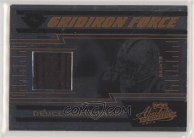 2004 Playoff Absolute Memorabilia - Gridiron Force - Bronze Materials #GF-10 - Deuce McAllister /100