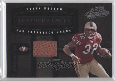 2004 Playoff Absolute Memorabilia - Leather & Laces - Football #LL-12 - Kevan Barlow /250