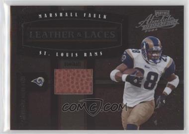 2004 Playoff Absolute Memorabilia - Leather & Laces - Football #LL-15 - Marshall Faulk /250