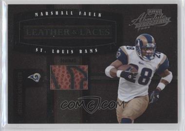 2004 Playoff Absolute Memorabilia - Leather & Laces - Football #LL-15 - Marshall Faulk /250