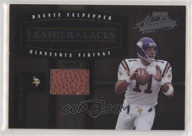 2004 Playoff Absolute Memorabilia - Leather & Laces - Football #LL-7 - Daunte Culpepper /250