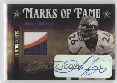 2004 Playoff Absolute Memorabilia - Marks of Fame - Materials Prime #MOF-6 - Clinton Portis /25