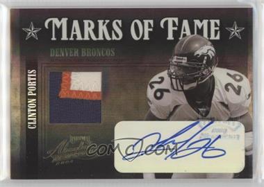2004 Playoff Absolute Memorabilia - Marks of Fame - Materials Prime #MOF-6 - Clinton Portis /25