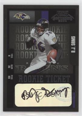 2004 Playoff Contenders - [Base] #191 - Rookie - B.J. Sams