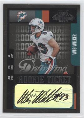 2004 Playoff Contenders - [Base] #193 - Rookie - Wes Welker