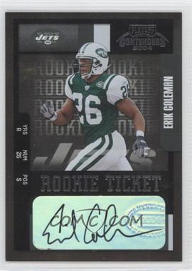 2004 Playoff Contenders - [Base] #194 - Rookie - Erik Coleman