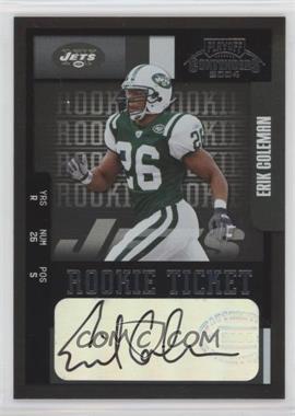 2004 Playoff Contenders - [Base] #194 - Rookie - Erik Coleman