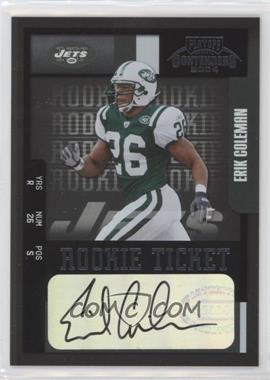 2004 Playoff Contenders - [Base] #194 - Rookie - Erik Coleman