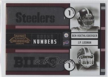 2004 Playoff Contenders - Round Numbers - Red #RN-2 - Ben Roethlisberger, J.P. Losman /250