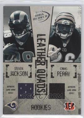 2004 Playoff Hogg Heaven - Leather Quads - Double Jerseys #LO-24 - Steven Jackson, Chris Perry, Kevin Jones, Tatum Bell /100