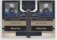 Kevin Jones, Roy Williams, Bernard Berrian, Mewelde Moore #/1,250